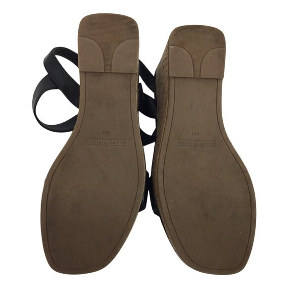 Marc Fisher Zane Womens 7.5M Open Toe Cork Wedge Platform Sandals - Picture 9 of 14